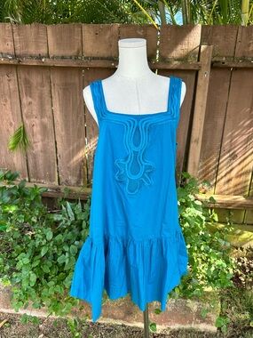Anthropologie Celadine Braided Drop Waist Mini Dress Size L NWT